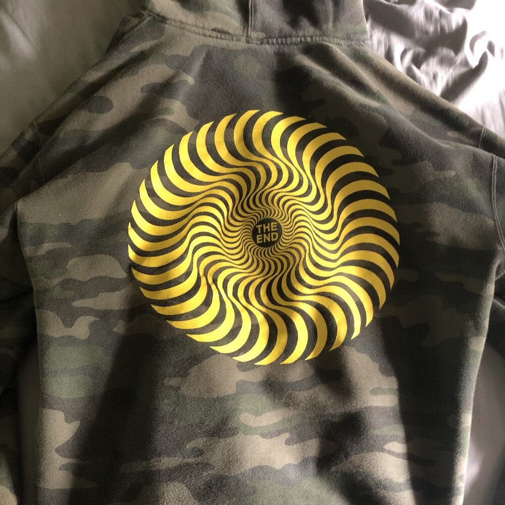 Spitfire Swirl The End Hoodie Sweatshirt Skate Skateboarding Large